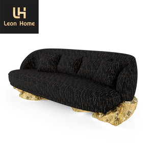 Hiện Đại Đơn Giản Sang Trọng Tùy Chỉnh Ý Sofa Chất Lượng Cao Brass Cơ Sở Sofa Biệt Thự Đồ Nội Thất Phòng Khách Sofa Set Mới Nhất Thiết Kế - Product Image 1
