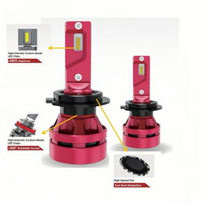 Eclairage de voiture 6000K 25W 2500 Lumens Ampoule LED Kit de conversion de phare Ampoule LED - Product Image 2