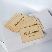 Cartes-clés RFID pour hôtels et motels, puces 1K, mini-étiquettes étanches en bois et bambou, personnalisables