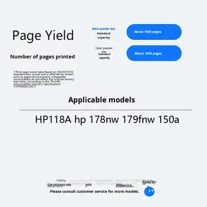 Cartouche de toner compatible <span class=keywords><strong>HP</strong></span> 118A 150a 150nw MFP 178nw 179fnw W2080 Compact 1500 pages - Product Image 3
