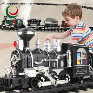 Set Trenino Giocattolo Classico Radiocomandato con Luci, Suoni, Fumo e Binari - Product Image 1