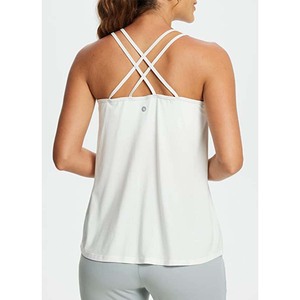 High Quality Women's Tank <b>Tops</b> with Built in Bras <b>Flowy</b> Loose Fit Summer Yoga Workout Exercise <b>Tops</b> Wholesale OEM - Product Image 2