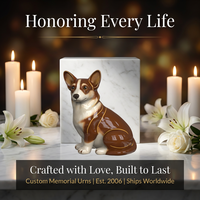Urnas Conmemorativas de Cerámica de Alta Calidad, Hechas a Mano, Personalizadas, Únicas, con Forma de Corgi, para Cenizas de Perros y Gatos, Venta al Por Mayor