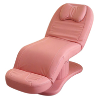 Mobilier de salon de beauté et d'hôpital, lit de spa facial cosmétique rose, table de massage électrique moderne de luxe à 3 moteurs