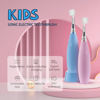 Cepillo de Dientes Eléctrico Sónico Suave para Niños, Recargable, Carga Inalámbrica, Resistente al Agua IPX7, Diseño de Bajo Ruido, Cepillo Dental Oral