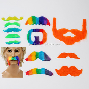 Bigote de Peluche Fluorescente para Fiesta de Disfraces HLC, Bigote LGBTQ para Desfile de Trébol, <span class=keywords><strong>Disfraz</strong></span>, Fiesta de San Patricio, Decoración de Bigote Falso - Product Image 2