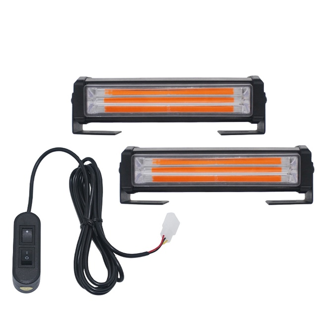 EURS COB-2 LED Light Bar Strobe Lamp Long Strip Off-Road Car Work Lights White Red Blue Yellow Traffic Warning Lighting New