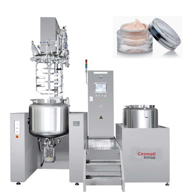 Cosmati hydraulic lifting and electric heating vacuum homogenizing emulsifier