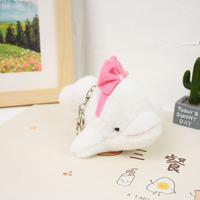 Peluches de souvenirs d'aquarium en gros, mignonnes, en forme de requin, de baleine et de dauphin, avec breloques porte-clés, rembourrées en coton PP doux