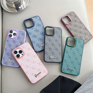 Custodia per <span class=keywords><strong>telefono</strong></span> in pelle <span class=keywords><strong>di</strong></span> lusso con marchio <span class=keywords><strong>di</strong></span> design elettrolitico per iPhone 15 14 13 Pro Max <span class=keywords><strong>cover</strong></span> per cellulare per ragazze - Product Image 1