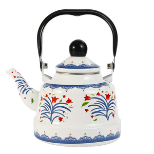 Bouilloire en émail 2,5 L moderne avec motif floral, compatible cuisinière, écologique pour la maison - Product Image 6