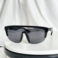 Lunettes de soleil polarisées oversize carrées à monture intégrale dégradée unisexe, miroir de luxe, personnalisables pour activités de plein air