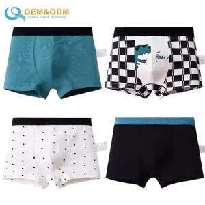 Boxers pour garçons personnalisables OEM très vendus, 95% coton, 5% élasthanne, <span class=keywords><strong>lot</strong></span> <span class=keywords><strong>de</strong></span> 4, sous-vêtements boxers pour enfants d'école primaire - Product Image 1