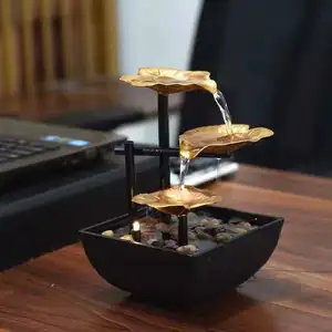 Home Decor Office Decoration Wrought Iron Water Decoration Fountain Desktop Indoor Mini Feng shui Fountain