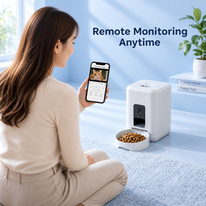 เครื่องให้อาหารแมวแบบ WiFi ขนาด 2 ลิตร พร้อมกล้อง 1080P สำหรับตรวจสอบระยะไกล และชามสแตนเลส - Product Image 6