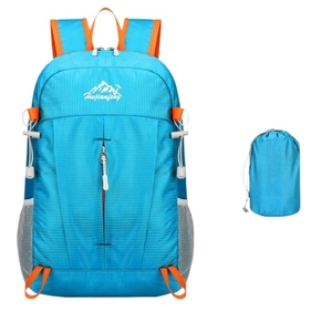 Sac à dos de randonnée pliable 18 pouces, léger, unisexe, pour voyage en plein air, couleur unie avec poche zippée - Product Image 5