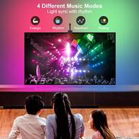 Kits d'immersion WIFI pour TV Tuya 55-65 pouces, Double barres lumineuses intelligentes, synchronisation RGBIC, musique, rétroéclairage LED avec caméra