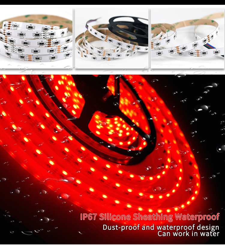DC 12/24V 10MM wide 60LEDs side view LED strip light smd 020 LED strip RGB available