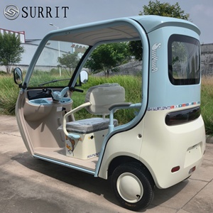 Tricycle électrique à trois roues ouvert avec toit pour adultes, idéal pour les trajets quotidiens - Product Image 2