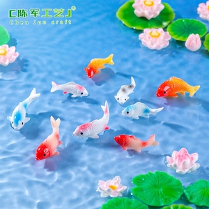 Micro-paesaggio realistico <span class=keywords><strong>con</strong></span> piccoli <span class=keywords><strong>pesci</strong></span> koi, grazioso acquario, accessori decorativi fai-da-te da appendere, ecologico per bottiglie - Product Image 2