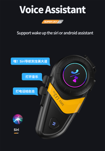 หมวกกันน็อครถจักรยานยนต์ชุดหูฟัง LX3มืออาชีพสำหรับ2ผู้ขับขี่500เมตรอินเตอร์คอม - Product Image 3