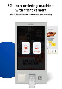 Soporte de suelo o de pared para terminal POS de 27 pulgadas, kioscos de pedidos de comida KFC McDonald's, kiosco de pago de autoservicio para restaurantes - Product Image 2