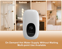Chauffe-eau instantané sans réservoir CECB 3000W-5500W avec pompe intégrée pour voiture/camping-car, salle de bain, douche (110V-240V) certifié LED électrique Insta