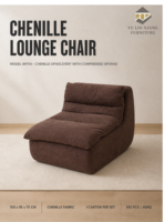 Canapé chaise longue moderne sans structure, une place, design carré, dossier coussin, sans accoudoirs, tissu Sherpa, expédié compressé sous vide