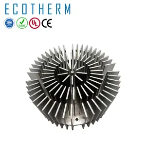 Ecotherm批发商led灯预钻孔6063铝针翅片散热器