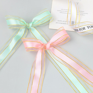 Satin Ribbon Best Wishes For You Printed Birthday Gift Decoration Ribbons 5A01 Solid Color Japan South Korea Style - Product Image 4