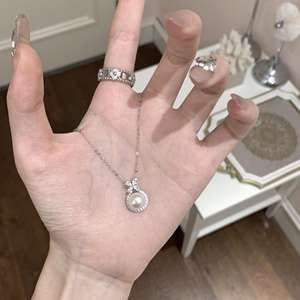 Collar con Colgante de Plata Pura S925 Wenchi, Exquisito, con Jade Transparente Natural, Incrustaciones de Espuma de Agua, Lujoso, Nuevo - Product Image 1