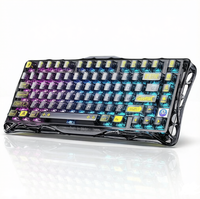 Clavier mécanique K1 Lite 75% en plastique, nouveau, tri-mode sans fil/filaire, avec joint, rétroéclairage RGB, touches latérales imprimées, pour ordinateur de bureau