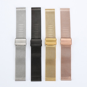 Correa de Acero Inoxidable con Doble Cierre de Seguridad, Correa de Malla para Reloj Inteligente Samsung, Huawei, Xiaomi, <span class=keywords><strong>Garmin</strong></span>, Redmi, <span class=keywords><strong>Accesorios</strong></span> - Product Image 4