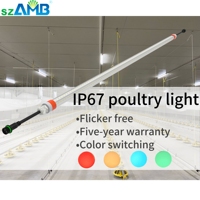 Lampes LED IP67, tube LED pour l'élevage avicole, éclairage professionnel, lumière LED pour volailles, tube LED pour volailles, plug and play