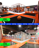 Parc de trampolines intérieur Luckyplay, centre sportif familial commercial avec parc d'aventure en plastique pour enfants et adultes
