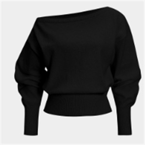 เสื้อสเวตเตอร์ถักแบบหลวมสีพื้นสำหรับผู้หญิงแฟชั่น - Product Image 5