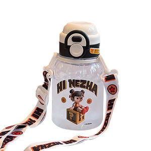 Bouteille d'eau pour enfants Hi.Nezha 600 ml sans BPA avec sangle, idéale pour la rentrée scolaire - Product Image 5