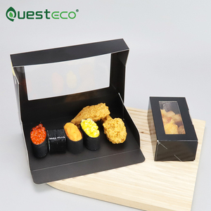 Caja de sushi de papel azul desechable ecológica, contenedor de comida para llevar con cajón <span class=keywords><strong>Emporter</strong></span> - Product Image 5