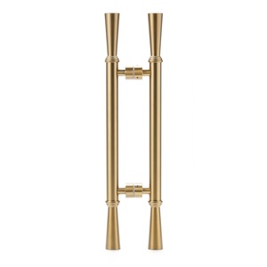 Poignée de porte principale en cuivre pur de 24 pouces de long, finition or brossé, paire de poignées, quincaillerie haut de gamme pour entrée de gros appareils électroménagers - Product Image 3