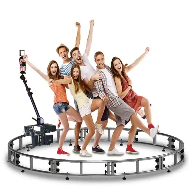 Soporte de fotomatón portátil giratorio 3d para selfie, para ipad, videocaseta, circular, cámara trackstar 360, carcasa para fotomatón, 360