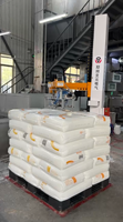 Déspalettiseur automatique de granulés plastiques à grande vitesse, bras robotisé. PLC, 25-200 kg/sac, 80-120 sacs/h, Option anti-explosion, Chimique Grade