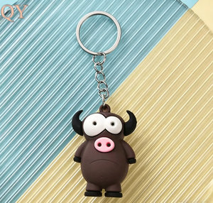 QY <b>Custom</b> Logo PVC Rubber Keychain 2D 3D UV Printed Soft <b>Key</b> Ring Durable Promotional Gift <b>Key</b> Holder - Product Image 3