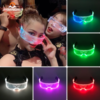 Gafas LED de Acrílico con 7 Colores Cambiantes, Estilo Cyberpunk, Económicas, Populares, para Fiestas de Música y Baile en Bares y Discotecas