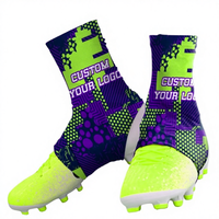Chaussures de football Huachen en polyester/nylon anti-UV, séchage rapide, respirantes, à motif abstrait, crampons de football américain