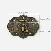 Serrure à loquet Vintage en alliage de Zinc pour boîte en bois petit bijoux poitrine fermoir à bascule matériel attraper matériel décoratif Antique
