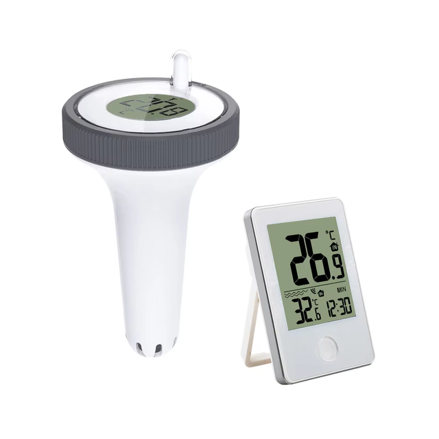 2pcs 1kit Wireless Accurate Spa Plunge Pool Thermometer Swimming Submersible Custom Remote Pool Light Thermometers Floating