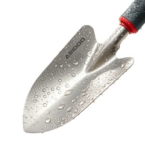 Truelle de jardinage en acier inoxydable Aridoo avec poignée ergonomique antidérapante en caoutchouc pour creuser et ameublir la terre - Product Image 5
