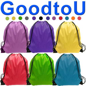 Colorful Large Capacity <b>Waterproof</b> Gym Blank Nylon Polyester Sport <b>Drawstring</b> Backpack <b>Bag</b> with Custom Printed Logo - Product Image 4