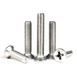 #2-56 #4-40 #<span class=keywords><strong>6-32</strong></span> #8-32 #10-24 #10-22 bulloni a testa piatta in acciaio inossidabile sss304 316 viti per macchine svasate - Product Image 1