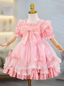 Vestido de Princesa Lolita para Niñas, Traje de Fiesta de Cumpleaños de Verano, Disfraz de Actuación, Navidad, Boda, Ropa al por Mayor, Tutú - Product Image 1